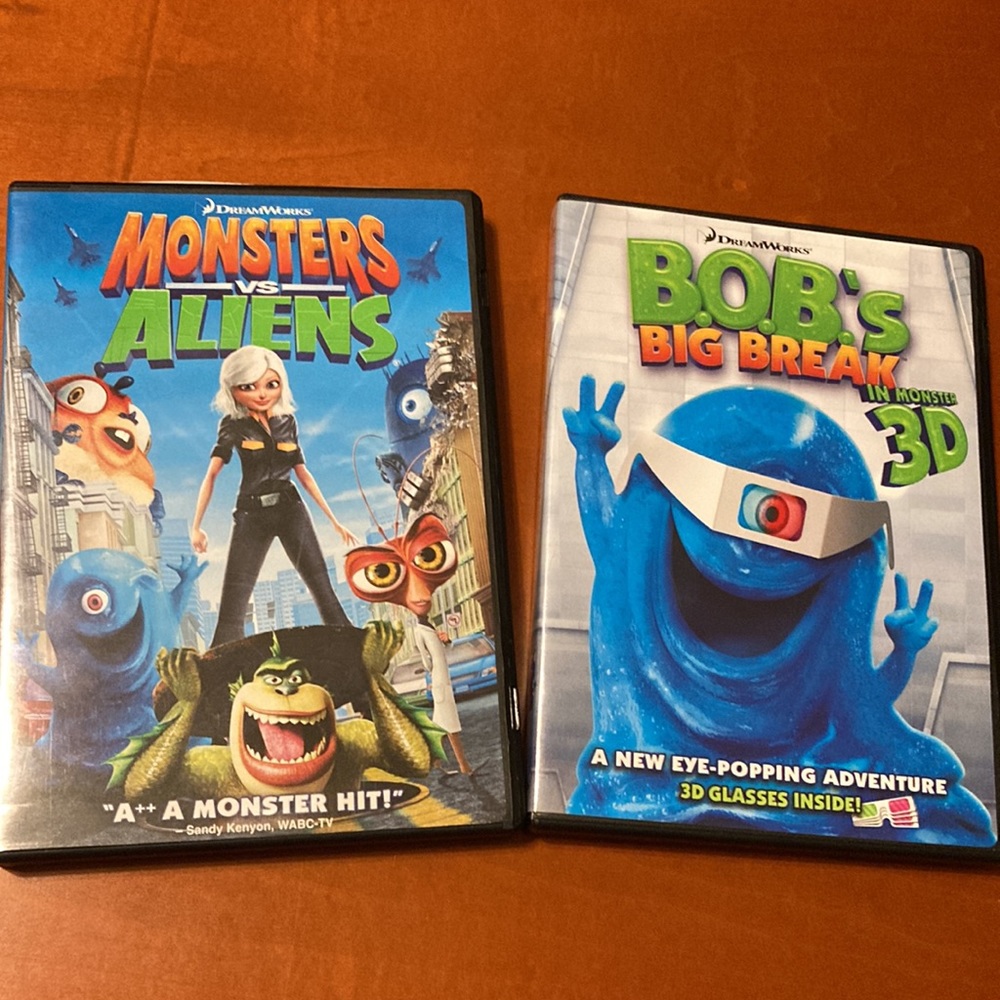 2 for 1: Monsters VS Aliens DVD & B.O.B.’S Big Break 3D DVD